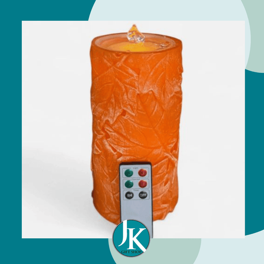 Maple Leaves Fountain Candle w Remote