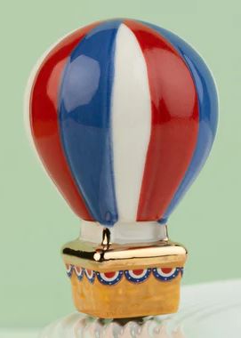 Nora Fleming Mini Hot Air Balloon A452 Red White & Balloon