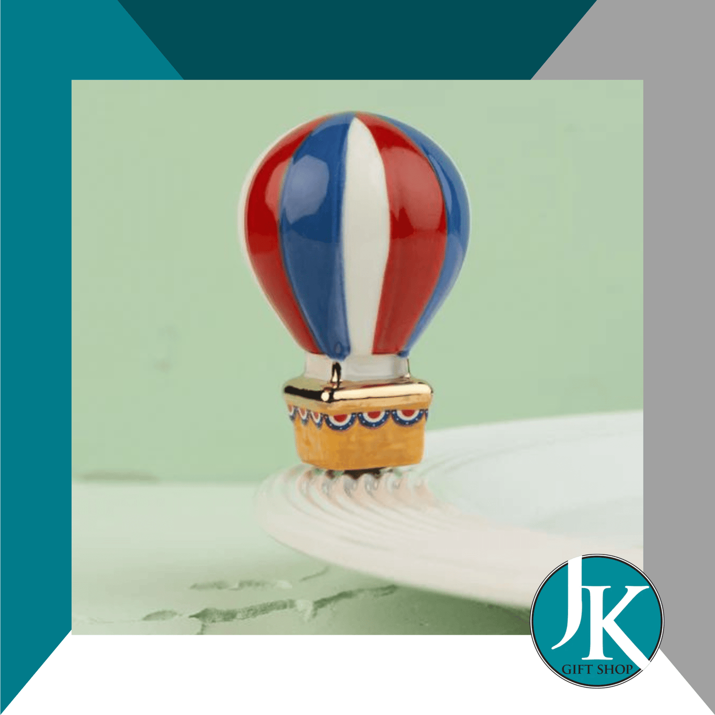 Nora Fleming Mini Hot Air Balloon A452 Red White & Balloon