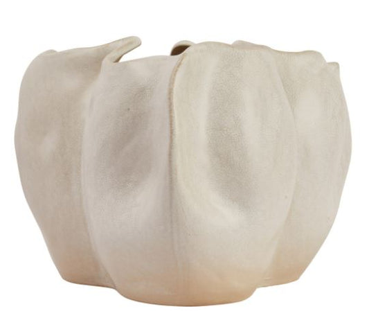 Organic Stoneware Vase Matte Cream
