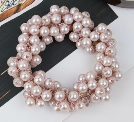 Beaded Pearl Hair Scrunchie