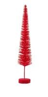 Red Flocked Bottle Brush Tree