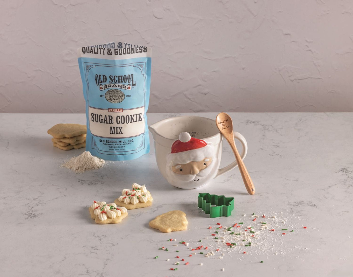 Santa Measuring Cup & Cookie Mix Set