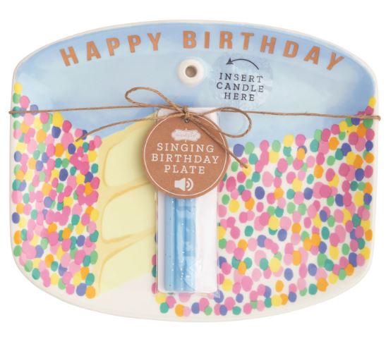 Singing Birthday Candle Holder Plate