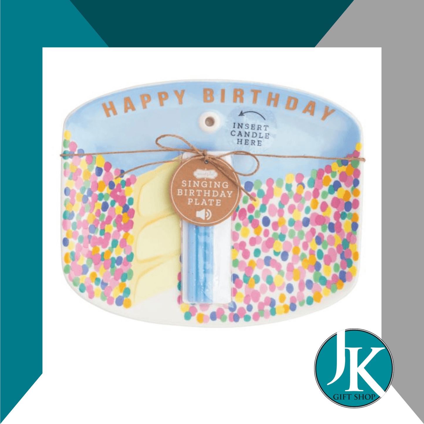 Singing Birthday Candle Holder Plate