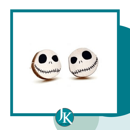 Skeleton Head Nightmare Post Earrings