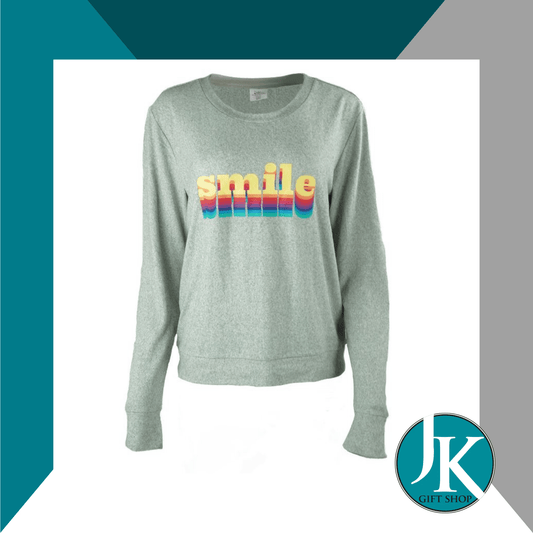Smile Grey Top- Medium