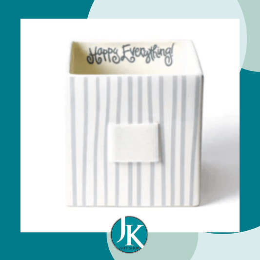 Stone Stripe Mini Nesting Cube Medium Happy Everything