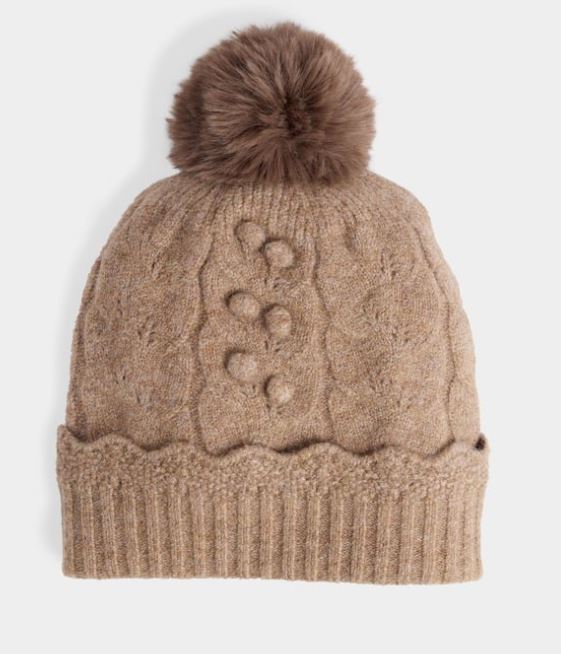 Sweet Scallop Pom Hat