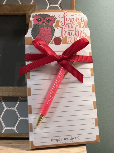 Teacher Life Magnetic Notepad with Pen