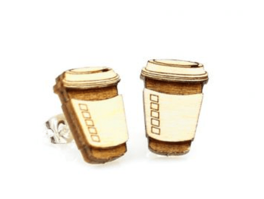 Coffee earrings