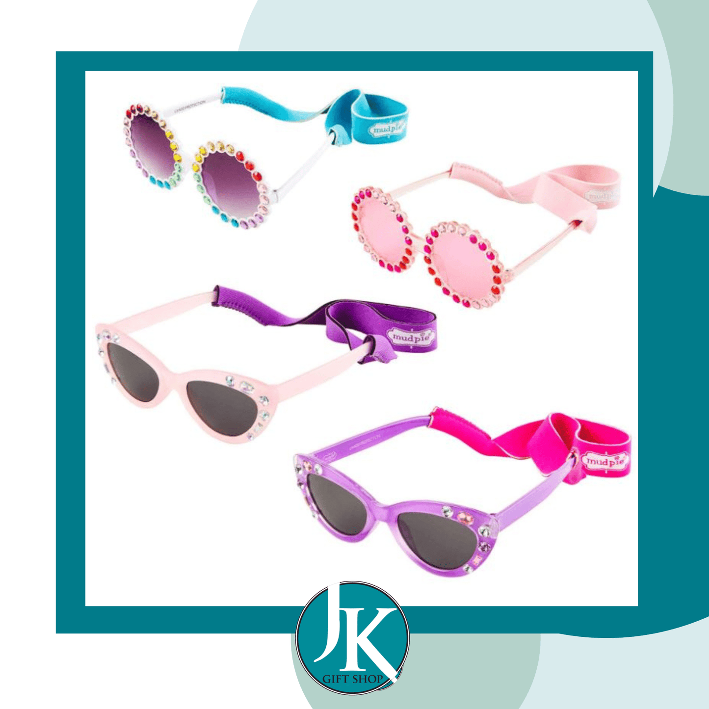 Toddler Girl Sunglasses & Strap Set