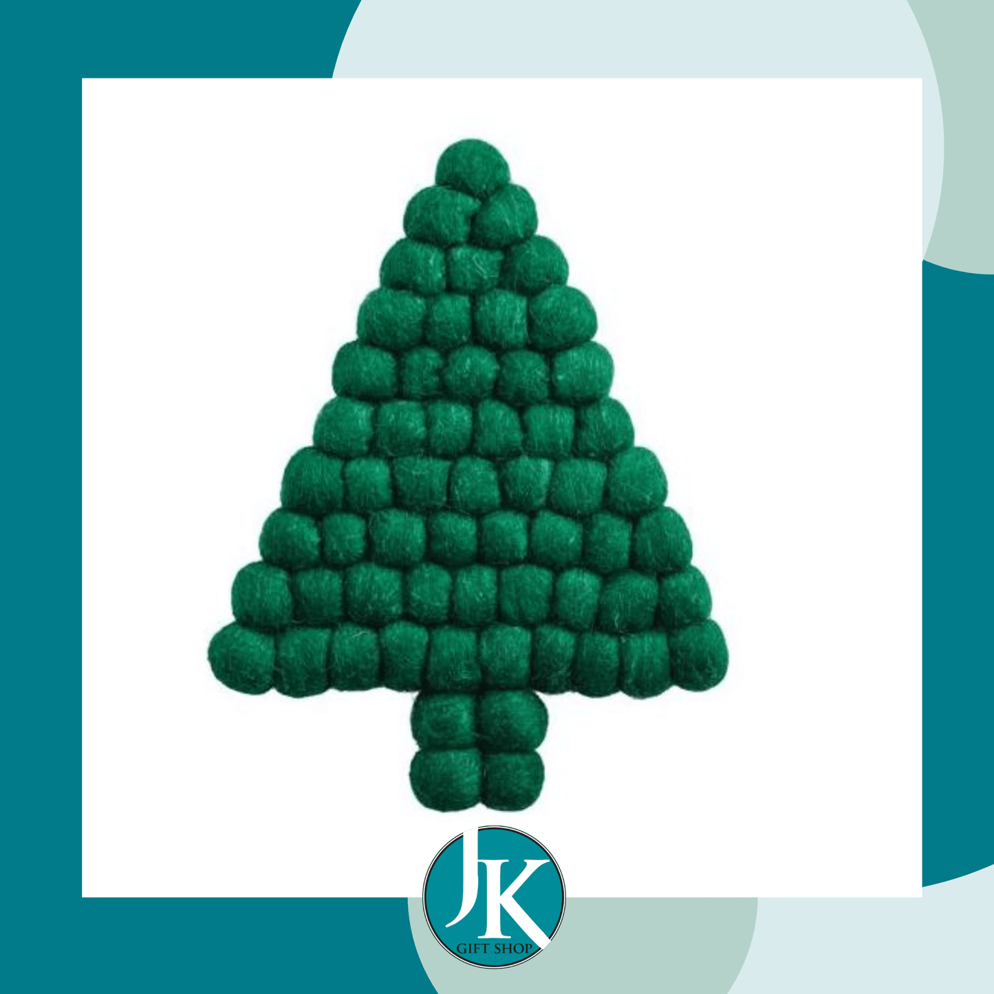 Tree Felted Pom Trivet