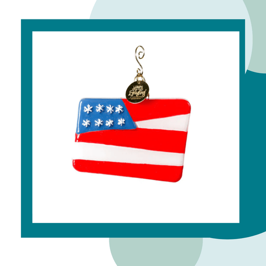 USA Flag Shaped Ornament