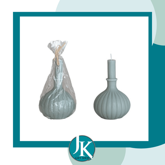 Vase Shaped Taper Candle 6.25"h Moss Green