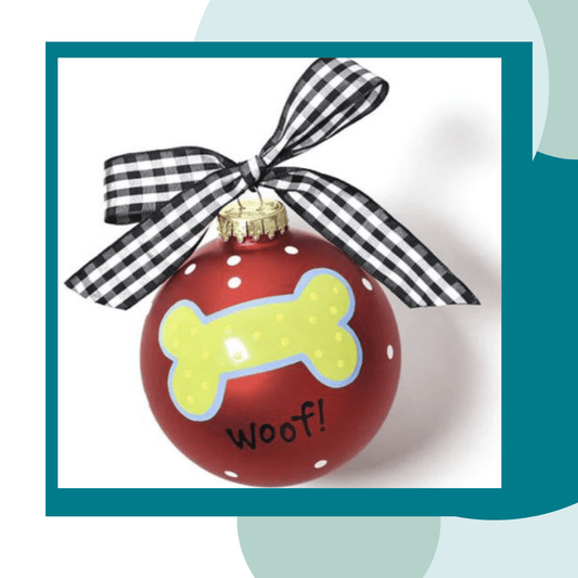 Woof Dog Bone Ornament Happy Everything