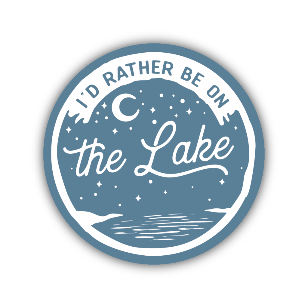 Rather Be On the Lake Round Sticker