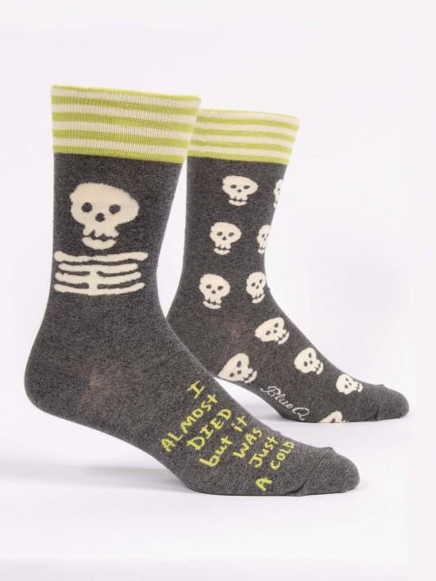 Almost Died Men's Crew Socks - JK Gift Shop Ohio