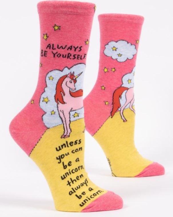 Always Be Yourself Unless You Can Be A Unicorn Women Crew Socks - JK Gift Shop Ohio