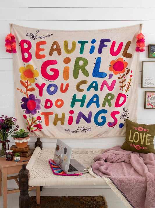 Beautiful Girl Tapestry Blanket by Natural Life