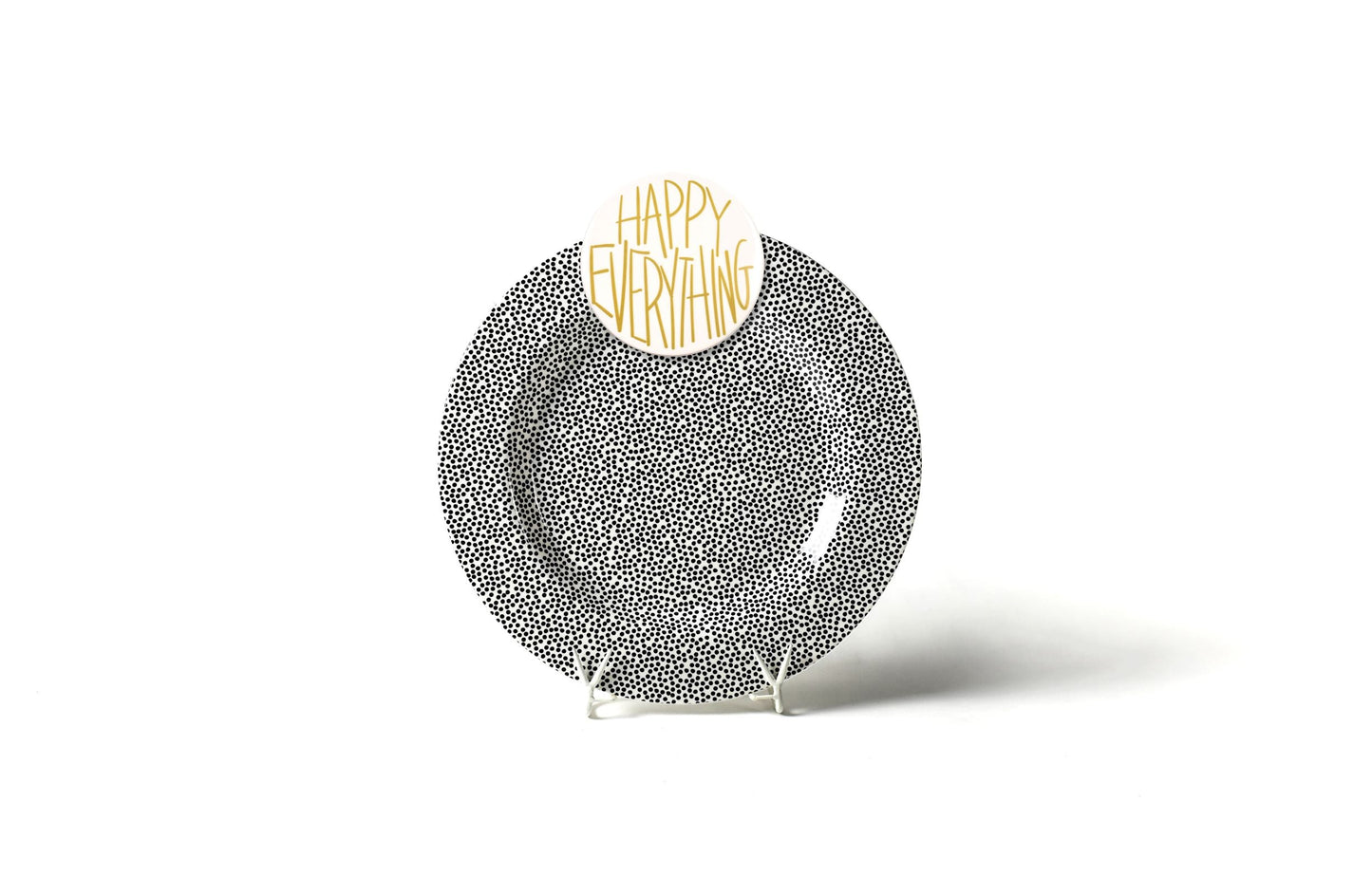 Black Small Dot Big Entertaining Round Platter
