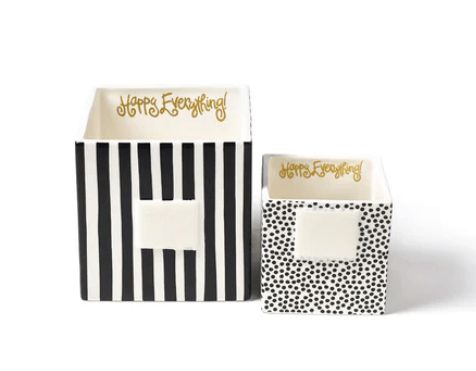 Black Small Dot Mini Nesting Cube Small Happy Everything