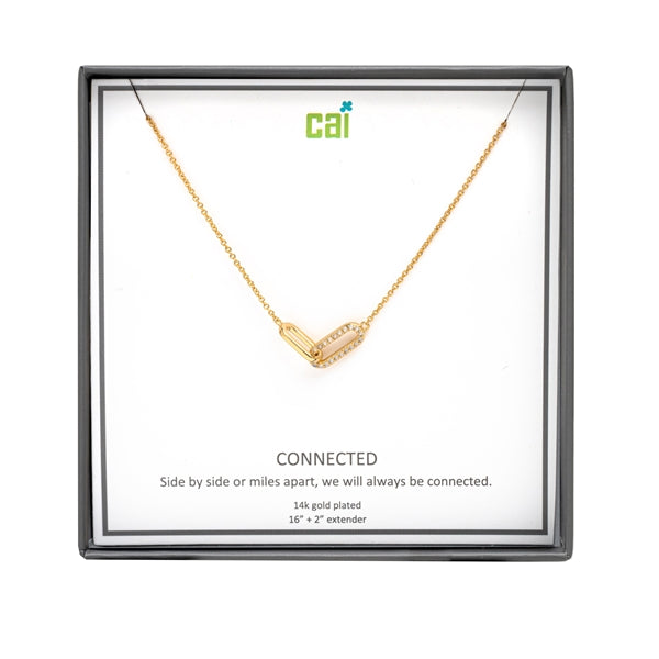 Always Be Connected Necklace Gold