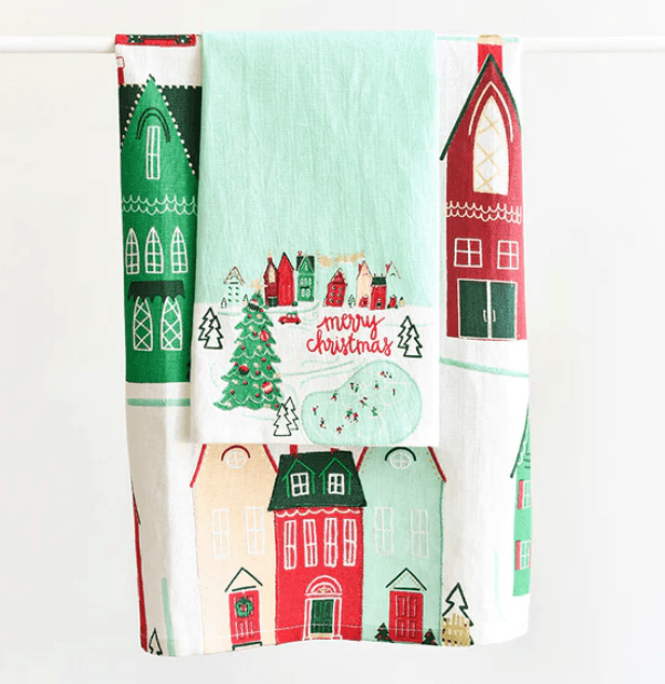 Christmas in the Village Holiday Hand Towel by Coton Colors