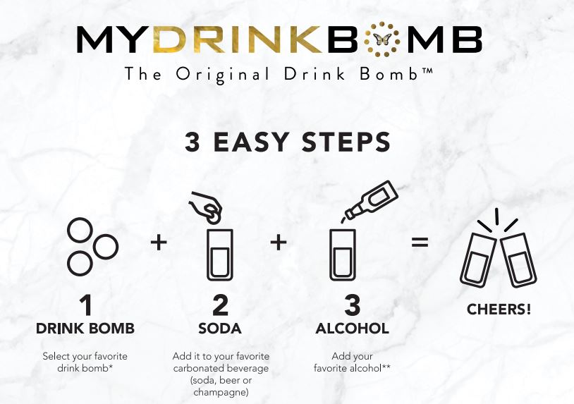 Mix Drink Bomb Set Six pack Instructions