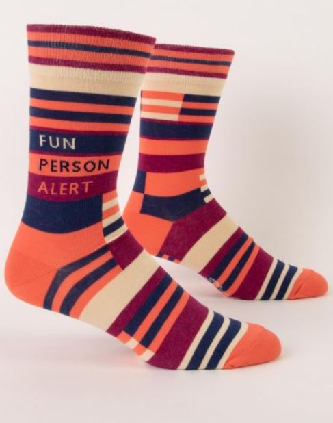 Fun Person Alert Men's Crew Socks