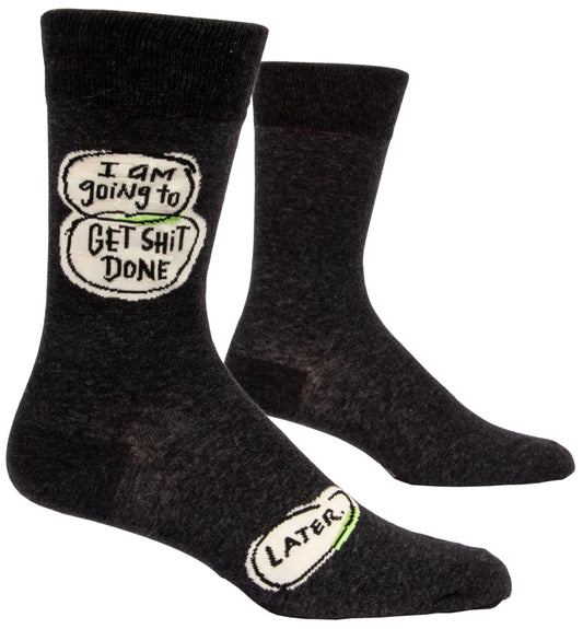 Get Sh*t Done Later Men's Crew Socks