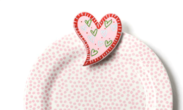 Heart Embellishment Plate Happy Everything