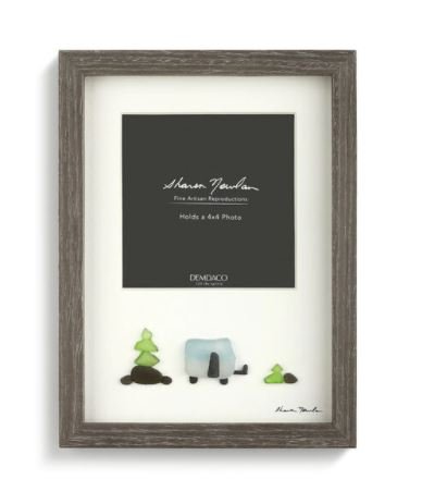 Home is Where You Park It Camper Pebble Art Frame SN