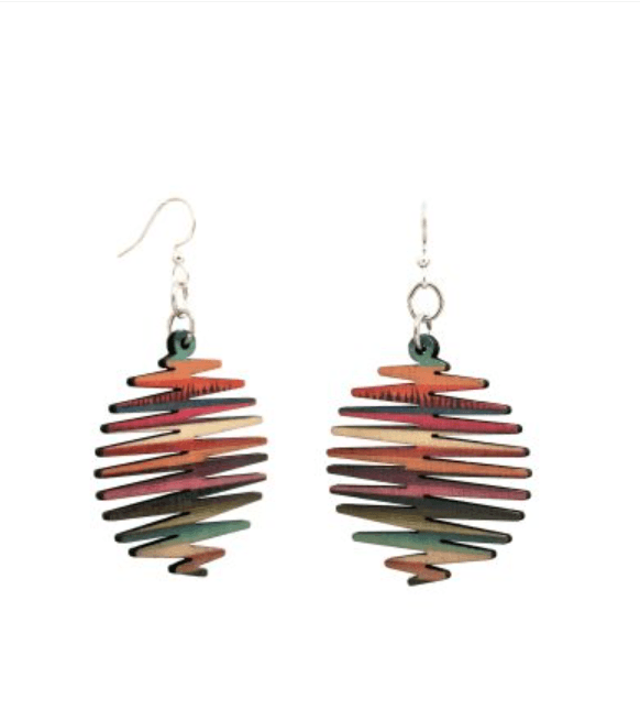Horizons Wood Earrings