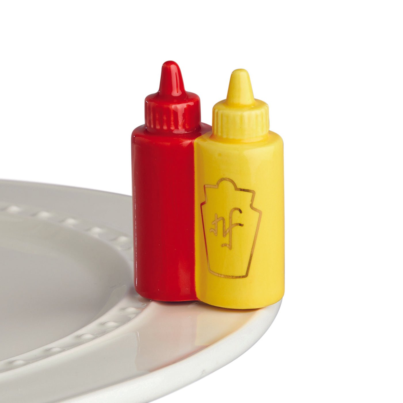 Nora Fleming Mini Ketchup & Mustard Bottles A230 Main Squeeze