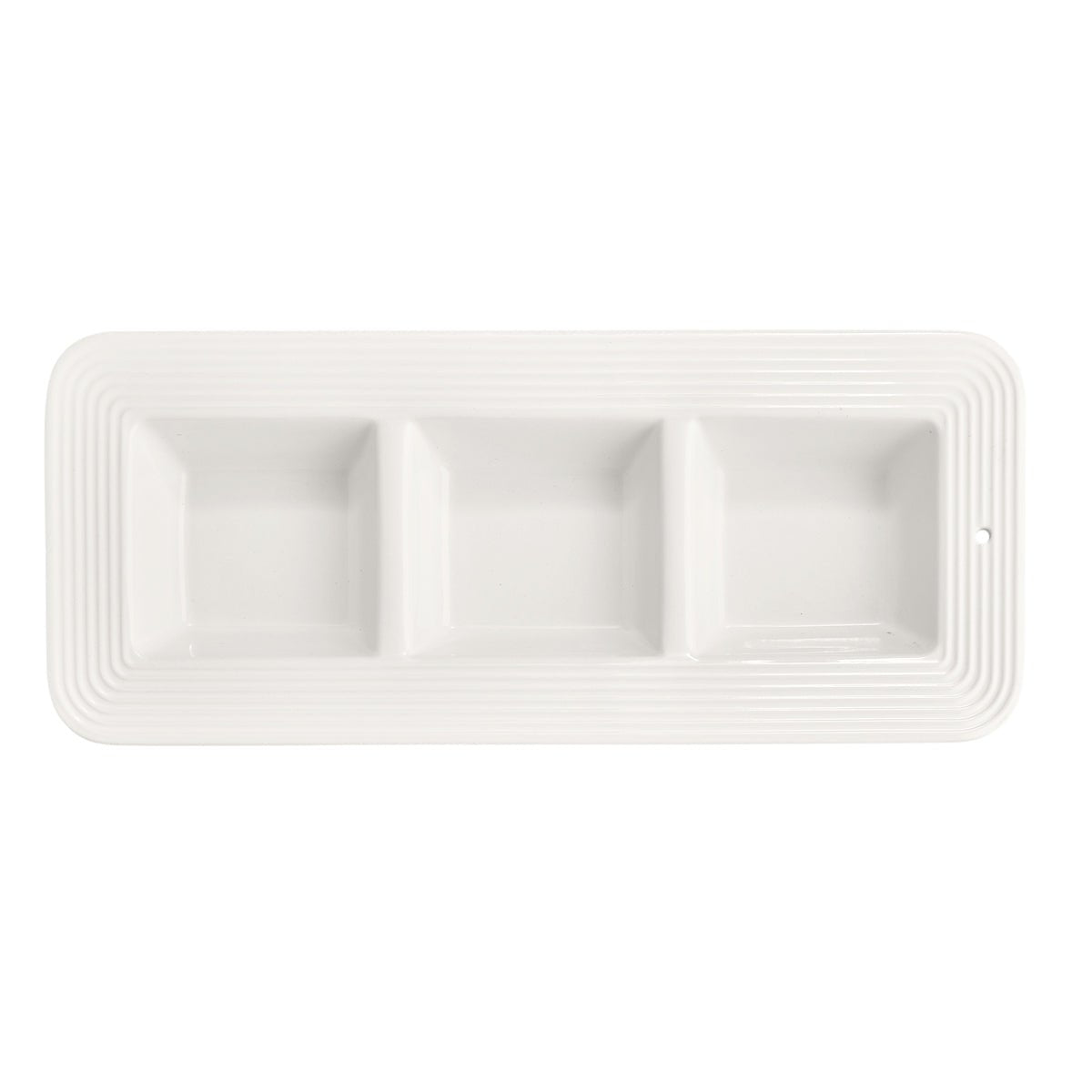 Nora Fleming Pinstripe Triple Garnish Dish G9