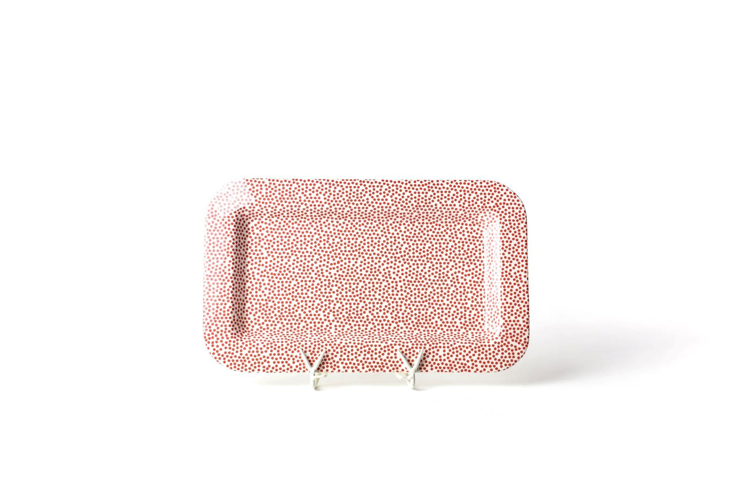 Red Small Dot Mini Entertaining Rectangle Platter Happy Everything