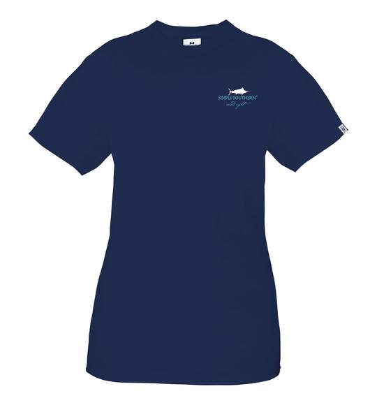 Simply Southern Navy Fish T Shirt Unisex