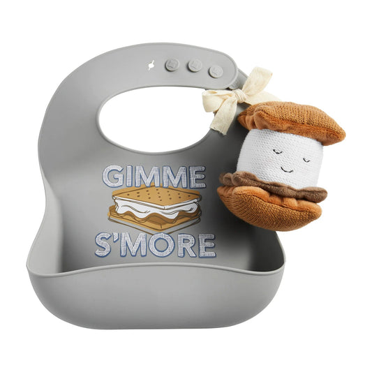 Smore Silicone Bib & Rattle