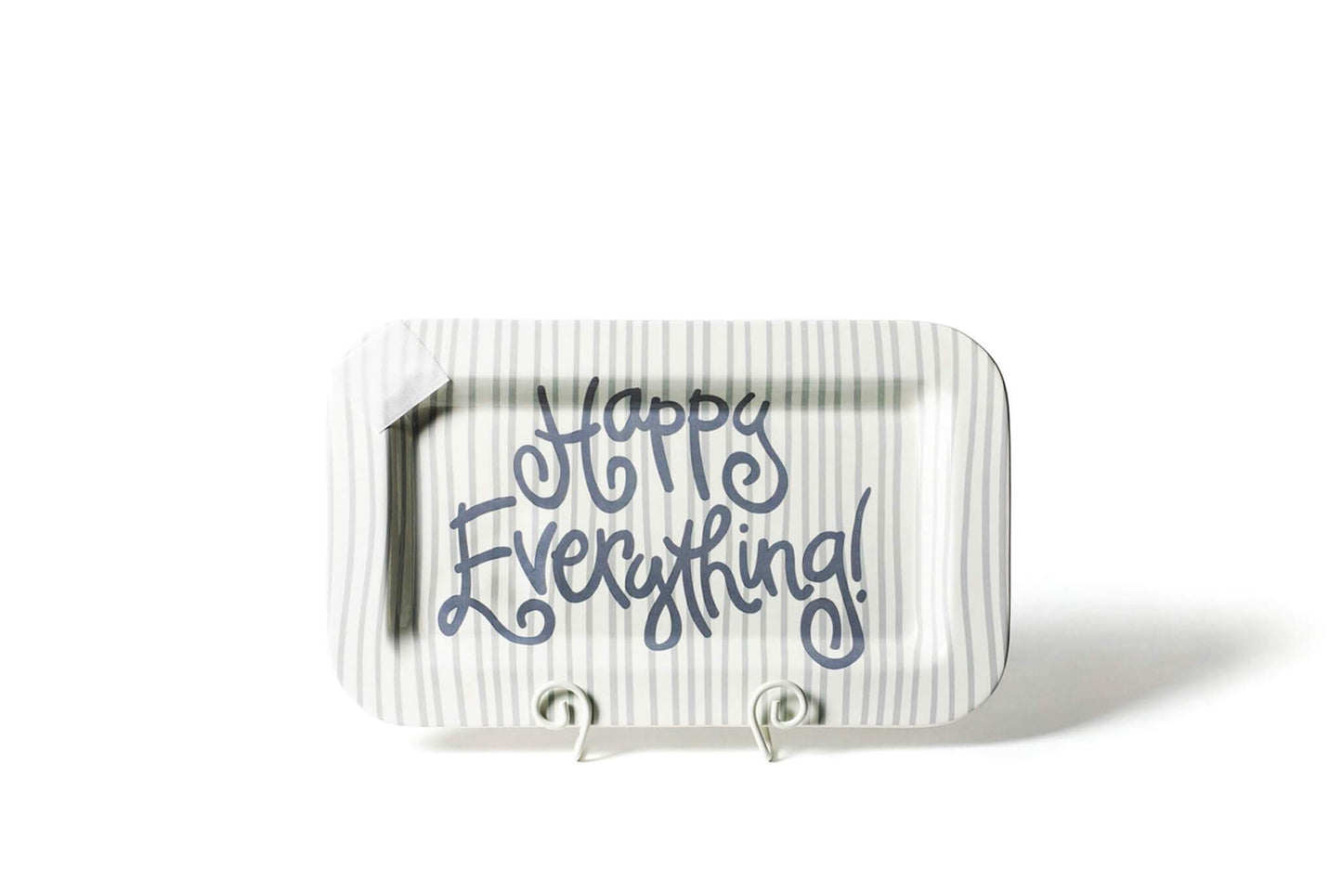Stone Skinny Stripe Happy Everything Mini Rectangle Platter