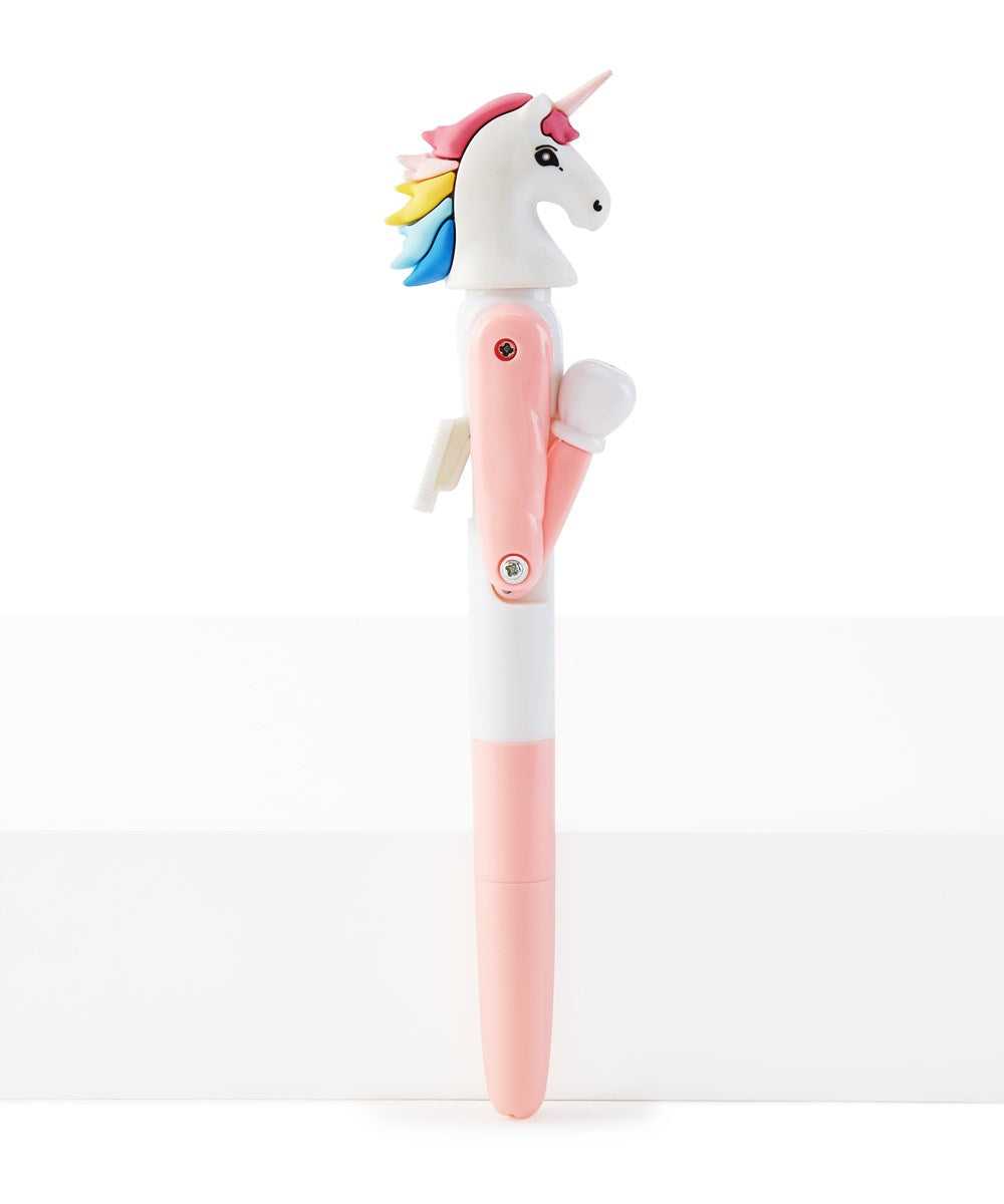 Unicorn Boxing Pens Pink White with Rainbow Mane