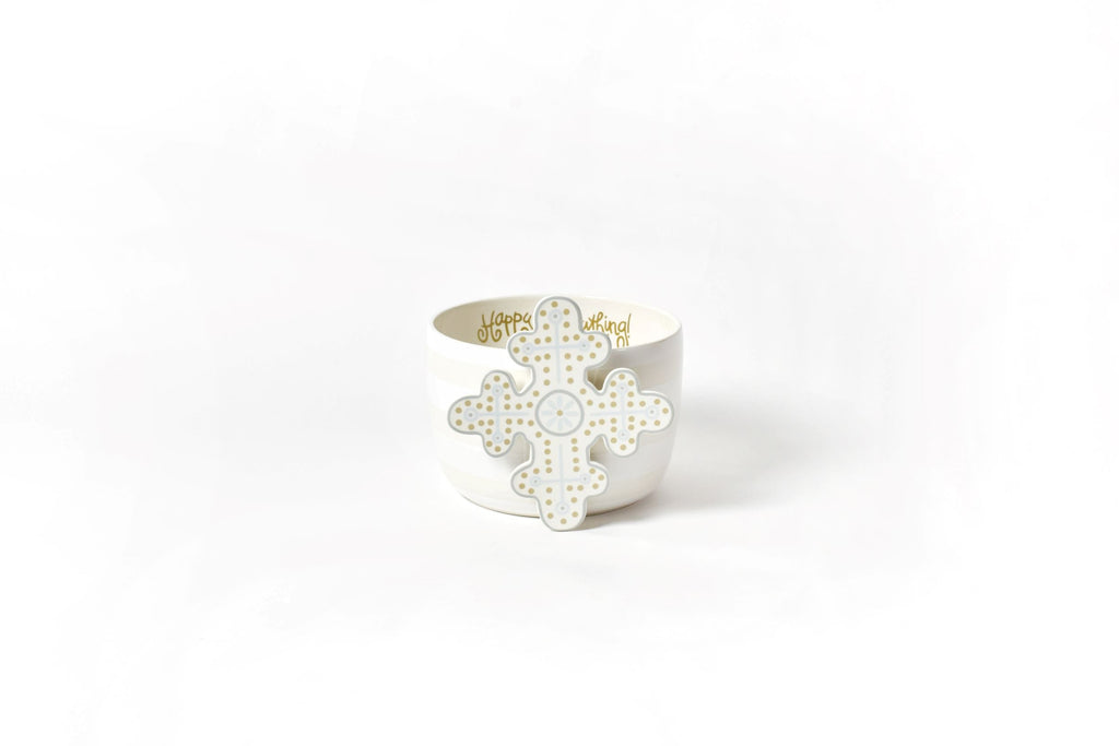 Happy everything white striped bowl with attachment