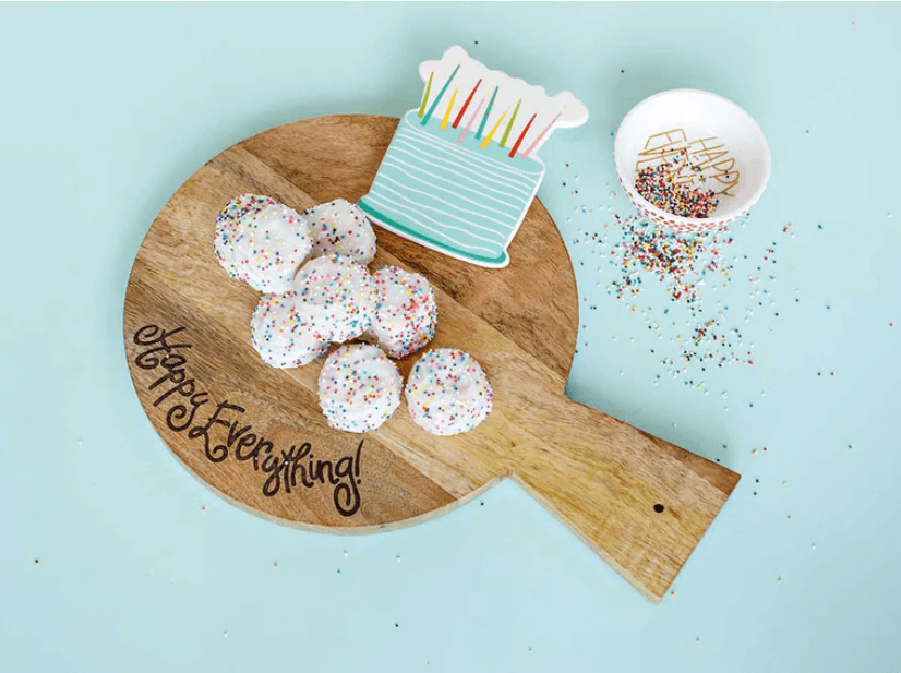 Wooden Mini  Serving Board 10" Happy Everything